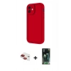 MARSİLYAN™- iPhone 11 Kılıf Yankı Yansıma Özel Seri - Siyah 360 Mat Full Body Arka Koruyucu + Pers Alüminyum Kamera Lens - KI