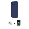 MARSİLYAN™- iPhone 11 Kılıf Yankı Yansıma Özel Seri - Siyah 360 Mat Full Body Arka Koruyucu + Pers Alüminyum Kamera Lens - LT