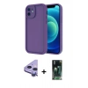 MARSİLYAN™- iPhone 11 Kılıf Yankı Yansıma Özel Seri - Siyah 360 Mat Full Body Arka Koruyucu + Raze Metal Kamera Lens - MR