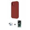 MARSİLYAN™- iPhone 11 Kılıf Yankı Yansıma Özel Seri - Siyah 360 Mat Full Body Arka Koruyucu + Pers Alüminyum Kamera Lens - GI