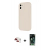 MARSİLYAN™- iPhone 11 Kılıf Yankı Yansıma Özel Seri - Siyah 360 Mat Full Body Arka Koruyucu + Pers Alüminyum Kamera Lens - KI