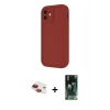 MARSİLYAN™- iPhone 11 Kılıf Yankı Yansıma Özel Seri - Siyah 360 Mat Full Body Arka Koruyucu + Pers Alüminyum Kamera Lens - KI