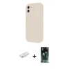MARSİLYAN™- iPhone 11 Kılıf Yankı Yansıma Özel Seri - Siyah 360 Mat Full Body Arka Koruyucu + Renkli Kamera Lens Koruma Cam - SI