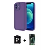MARSİLYAN™- iPhone 11 Kılıf Yankı Yansıma Özel Seri - Siyah 360 Mat Full Body Arka Koruyucu + PVD Metal Kamera Lens - TU