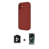 MARSİLYAN™- iPhone 11 Kılıf Yankı Yansıma Özel Seri - Siyah 360 Mat Full Body Arka Koruyucu + PVD Metal Kamera Lens - YL