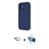 MARSİLYAN™- iPhone 11 Kılıf Yankı Yansıma Özel Seri - Siyah 3D Antistatik Cam Ekran Koruyucu + Pers Alüminyum Kamera Lens - GD