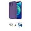 MARSİLYAN™- iPhone 11 Kılıf Yankı Yansıma Özel Seri - Siyah 3D Antistatik Cam Ekran Koruyucu + Pers Alüminyum Kamera Lens - GD