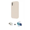 MARSİLYAN™- iPhone 11 Kılıf Yankı Yansıma Özel Seri - Siyah 3D Antistatik Cam Ekran Koruyucu + Pers Alüminyum Kamera Lens - GD