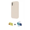 MARSİLYAN™- iPhone 11 Kılıf Yankı Yansıma Özel Seri - Siyah 3D Antistatik Cam Ekran Koruyucu + Rainbow Kamera Lens Koruma Cam - KI