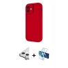 MARSİLYAN™- iPhone 11 Kılıf Yankı Yansıma Özel Seri - Siyah 3D Antistatik Cam Ekran Koruyucu + Raze Metal Kamera Lens - GS