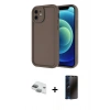 MARSİLYAN™- iPhone 11 Kılıf Yankı Yansıma Özel Seri - Siyah 3D Antistatik Hayalet Cam Ekran Koruyucu + Pers Alüminyum Kamera Lens - YL