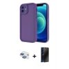 MARSİLYAN™- iPhone 11 Kılıf Yankı Yansıma Özel Seri - Siyah 3D Antistatik Hayalet Cam Ekran Koruyucu + Pers Alüminyum Kamera Lens - GI