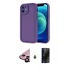 MARSİLYAN™- iPhone 11 Kılıf Yankı Yansıma Özel Seri - Siyah 3D Antistatik Hayalet Cam Ekran Koruyucu + Raze Metal Kamera Lens - SH