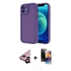 MARSİLYAN™- iPhone 11 Kılıf Yankı Yansıma Özel Seri - Siyah 3D Antistatik Mat Seramik Nano Ekran Koruyucu + Raze Metal Kamera Lens - SH