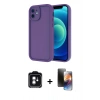 MARSİLYAN™- iPhone 11 Kılıf Yankı Yansıma Özel Seri - Siyah 3D Antistatik Mat Seramik Nano Ekran Koruyucu + PVD Metal Kamera Lens - YL