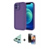 MARSİLYAN™- iPhone 11 Kılıf Yankı Yansıma Özel Seri - Siyah 3D Antistatik Mat Seramik Nano Ekran Koruyucu + Raze Metal Kamera Lens - MI