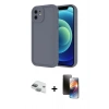 MARSİLYAN™- iPhone 11 Kılıf Yankı Yansıma Özel Seri - Siyah 3D Antistatik Mat Seramik Nano Ekran Koruyucu + Pers Alüminyum Kamera Lens - YL