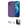 MARSİLYAN™- iPhone 11 Kılıf Yankı Yansıma Özel Seri - Siyah 3D Antistatik Mat Seramik Nano Ekran Koruyucu + Pers Alüminyum Kamera Lens - GD