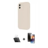 MARSİLYAN™- iPhone 11 Kılıf Yankı Yansıma Özel Seri - Siyah 3D Antistatik Mat Seramik Nano Ekran Koruyucu + Kamera Lens Koruma Cam - SF