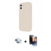 MARSİLYAN™- iPhone 11 Kılıf Yankı Yansıma Özel Seri - Siyah 3D Antistatik Mat Seramik Nano Ekran Koruyucu + Pers Alüminyum Kamera Lens - GI