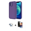 MARSİLYAN™- iPhone 11 Kılıf Yankı Yansıma Özel Seri - Siyah 3D Antistatik Mat Seramik Nano Ekran Koruyucu + Pers Alüminyum Kamera Lens - GI