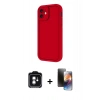 MARSİLYAN™- iPhone 11 Kılıf Yankı Yansıma Özel Seri - Siyah 3D Antistatik Mat Seramik Nano Ekran Koruyucu + PVD Metal Kamera Lens - YL