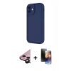 MARSİLYAN™- iPhone 11 Kılıf Yankı Yansıma Özel Seri - Siyah 3D Antistatik Mat Seramik Nano Ekran Koruyucu + Raze Metal Kamera Lens - SH