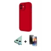 MARSİLYAN™- iPhone 11 Kılıf Yankı Yansıma Özel Seri - Siyah 3D Antistatik Mat Seramik Nano Ekran Koruyucu + Raze Metal Kamera Lens - MI