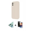 MARSİLYAN™- iPhone 11 Kılıf Yankı Yansıma Özel Seri - Siyah 3D Antistatik Mat Seramik Nano Ekran Koruyucu + Raze Metal Kamera Lens - MI
