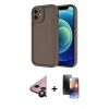 MARSİLYAN™- iPhone 11 Kılıf Yankı Yansıma Özel Seri - Siyah 3D Antistatik Mat Seramik Nano Ekran Koruyucu + Raze Metal Kamera Lens - SH