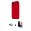 MARSİLYAN™- iPhone 11 Kılıf Yankı Yansıma Özel Seri - Siyah 3D Antistatik Mat Seramik Nano Ekran Koruyucu + Pers Alüminyum Kamera Lens - GI