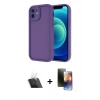 MARSİLYAN™- iPhone 11 Kılıf Yankı Yansıma Özel Seri - Siyah 3D Antistatik Mat Seramik Nano Ekran Koruyucu + Kamera Lens Koruma Cam - SF