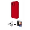 MARSİLYAN™- iPhone 11 Kılıf Yankı Yansıma Özel Seri - Siyah 3D Antistatik Mat Seramik Nano Ekran Koruyucu + Raze Metal Kamera Lens - GS