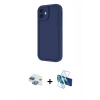 MARSİLYAN™- iPhone 11 Kılıf Yankı Yansıma Özel Seri - Siyah 3D Antistatik Seramik Nano Ekran Koruyucu + Pers Alüminyum Kamera Lens - GI