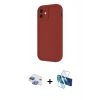 MARSİLYAN™- iPhone 11 Kılıf Yankı Yansıma Özel Seri - Siyah 3D Antistatik Seramik Nano Ekran Koruyucu + Pers Alüminyum Kamera Lens - GI