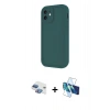 MARSİLYAN™- iPhone 11 Kılıf Yankı Yansıma Özel Seri - Siyah 3D Antistatik Seramik Nano Ekran Koruyucu + Pers Alüminyum Kamera Lens - GI