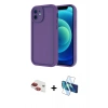 MARSİLYAN™- iPhone 11 Kılıf Yankı Yansıma Özel Seri - Siyah 3D Antistatik Seramik Nano Ekran Koruyucu + Pers Alüminyum Kamera Lens - KI