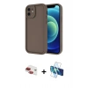 MARSİLYAN™- iPhone 11 Kılıf Yankı Yansıma Özel Seri - Siyah 3D Antistatik Seramik Nano Ekran Koruyucu + Pers Alüminyum Kamera Lens - KI