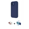 MARSİLYAN™- iPhone 11 Kılıf Yankı Yansıma Özel Seri - Siyah 3D Antistatik Seramik Nano Ekran Koruyucu + Pers Alüminyum Kamera Lens - KI