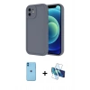 MARSİLYAN™- iPhone 11 Kılıf Yankı Yansıma Özel Seri - Siyah 3D Antistatik Seramik Nano Ekran Koruyucu + Neon Fosforlu Kamera Lens - MI