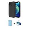 MARSİLYAN™- iPhone 11 Kılıf Yankı Yansıma Özel Seri - Siyah 3D Antistatik Seramik Nano Ekran Koruyucu + Neon Fosforlu Kamera Lens - MI