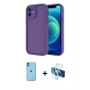 MARSİLYAN™- iPhone 11 Kılıf Yankı Yansıma Özel Seri - Siyah 3D Antistatik Seramik Nano Ekran Koruyucu + Neon Fosforlu Kamera Lens - MI