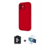 MARSİLYAN™- iPhone 11 Kılıf Yankı Yansıma Özel Seri - Siyah 3D Antistatik Seramik Nano Ekran Koruyucu + PVD Metal Kamera Lens - MI