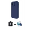 MARSİLYAN™- iPhone 11 Kılıf Yankı Yansıma Özel Seri - Siyah 3D Antistatik Seramik Nano Ekran Koruyucu + PVD Metal Kamera Lens - MI