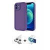 MARSİLYAN™- iPhone 11 Kılıf Yankı Yansıma Özel Seri - Siyah 3D Antistatik Seramik Nano Ekran Koruyucu + Raze Metal Kamera Lens - GS