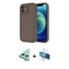 MARSİLYAN™- iPhone 11 Kılıf Yankı Yansıma Özel Seri - Siyah 3D Antistatik Seramik Nano Ekran Koruyucu + Raze Metal Kamera Lens - MI