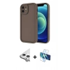MARSİLYAN™- iPhone 11 Kılıf Yankı Yansıma Özel Seri - Siyah 3D Antistatik Seramik Nano Ekran Koruyucu + Raze Metal Kamera Lens - GS
