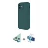 MARSİLYAN™- iPhone 11 Kılıf Yankı Yansıma Özel Seri - Siyah 3D Antistatik Seramik Nano Ekran Koruyucu + Raze Metal Kamera Lens - MI