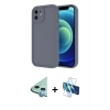 MARSİLYAN™- iPhone 11 Kılıf Yankı Yansıma Özel Seri - Siyah 3D Antistatik Seramik Nano Ekran Koruyucu + Raze Metal Kamera Lens - MI