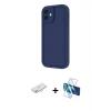 MARSİLYAN™- iPhone 11 Kılıf Yankı Yansıma Özel Seri - Siyah 3D Antistatik Seramik Nano Ekran Koruyucu + Renkli Kamera Lens Koruma Cam - YL